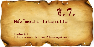 Némethi Titanilla névjegykártya